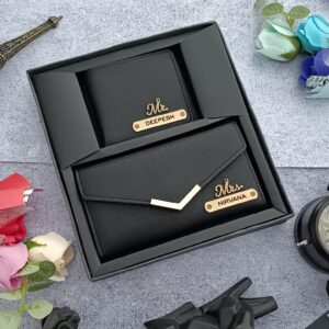 Premium Personalized Mr. & Mrs. Wallet Combo Gift Set