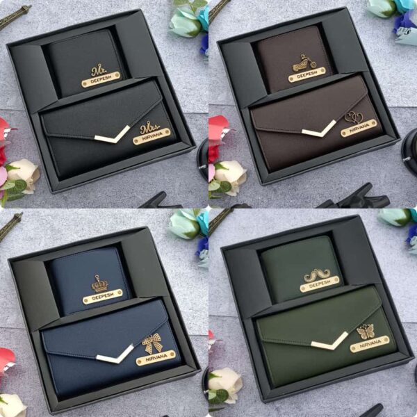 Premium Personalized Mr. & Mrs. Wallet Combo Gift Set