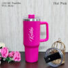 Premium Personalized 1200 ML Insulated Tumbler with Handle & Straw (Custom Name Engraved)