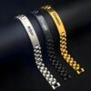 Personalized Rolex-Style Name Bracelet for Men - Custom Engraved Kada (Gold, Silver, Black)