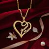 Heart Customized Name Necklace - Personalized Heart Shape Pendant for Her