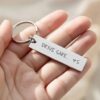 Drive Safe Customised Keychain - Personalised Engraved Message Keychain with Photo/Name