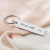 Drive Safe Customised Keychain - Personalised Engraved Message Keychain with Photo/Name