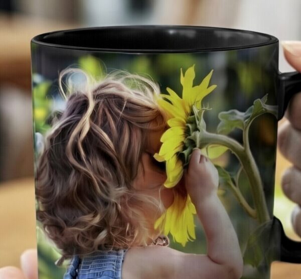 Personalised Magic Mug - Custom Photo Printed Black Color Changing Coffee Mug