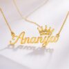 Customised Name Necklace - Personalised 18K Gold & Silver Plated Pendant