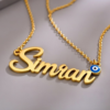 Customised Name Necklace - Personalised 18K Gold & Silver Plated Pendant