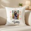 Personalised Happy Birthday Cushion - Custom Photo Printed Soft Pillow with Filler