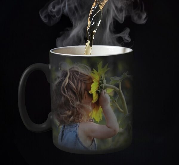 Personalised Magic Mug - Custom Photo Printed Black Color Changing Coffee Mug