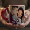Personalised Heart Handle Mug - Custom Photo Printed Ceramic Coffee Mug