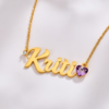 Customised Name Necklace - Personalised 18K Gold & Silver Plated Pendant